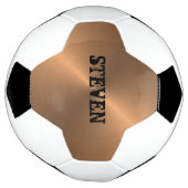 Modern Bronze Metallic Gold Sports Personalized Voetbal (Gedraaid)