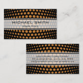 Modern Bronze Polka Dot Pattern Visitekaartje (Voorkant / Achterkant)