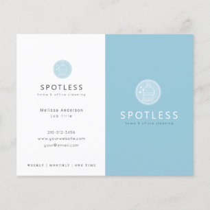 Modern Broom Logo Blue Cleaning Service Flyer