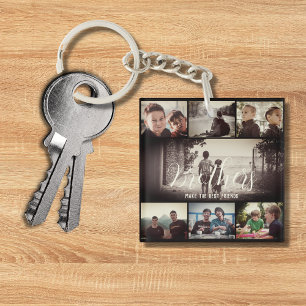 Modern Brother Best Friends Dark Photo Collage Sleutelhanger