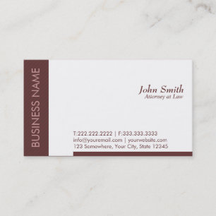 Modern Brown Attorney Visitekaartje