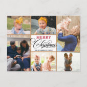 Modern Brown beige Elegant Script Gold Snowflakes Feestdagenkaart (Voorkant)