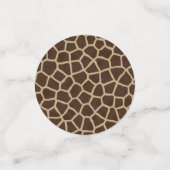 Modern Brown Beige Giraffe Animal Geometric Print Confetti (Kleine voorkant)