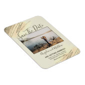 Modern Brown Gold Glitter Spark bespaart op datum Magneet (Rechterzijde)