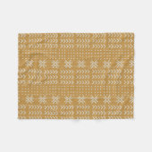 Modern Brown Mud Cloth African Pattern Fleece Deken (Voorkant (Horizontaal))