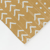 Modern Brown Mud Cloth African Pattern Fleece Deken (Hoek)