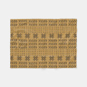Modern Brown Mudcloth African Pattern Fleece Deken (Voorkant (Horizontaal))