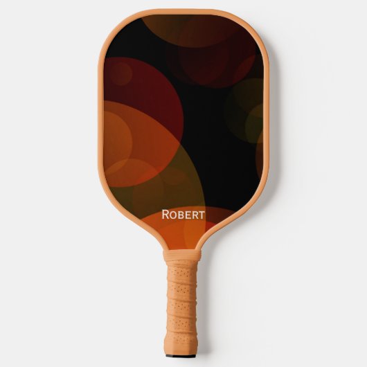 Modern Brown Personalized Script Name Pickleball Paddle (Achterkant)
