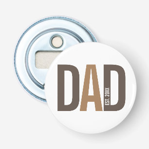 Modern Brown persoonlijke vader opgericht Button Flesopener