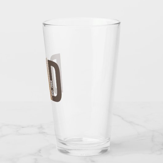 Modern Brown persoonlijke vader opgericht Glas (Links)