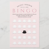 Modern Bruids Roze Tea Party Bingo Teacup Patroon (Voorkant)