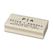 Modern bruidspaar adres 	rubberstempel (Stempel)