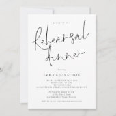 Modern bruiloft repetitie diner met Afbeelding Kaart (Voorkant)