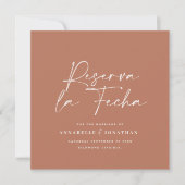 Modern bruiloft Reserva la Fecha terracotta Save The Date (Voorkant)