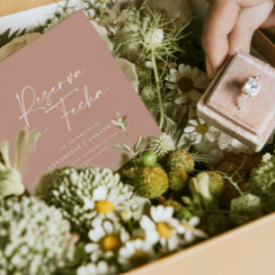 Modern bruiloft Reserva la Fecha terracotta Save The Date