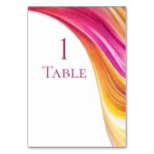 Modern bruiloft-roze Sinaasappel-geel Kaart (Voorkant)