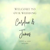 Modern bruiloft welkom spiegel sticker teken scrip (Vel 3)