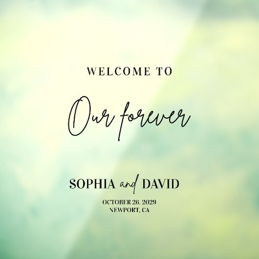 Modern bruiloft welkom spiegel sticker teken scrip (Vel 3)