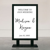 Modern bruiloft welkom spiegel sticker teken scrip