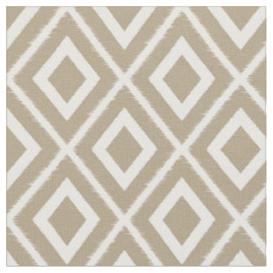 Modern bruin beige ikat patroon stof