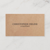 Modern bruin bruin bruin kraftpapier visitekaartje (Voorkant)