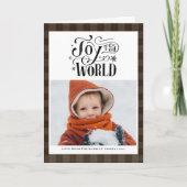 Modern bruin Buffalo geplakt vun script eenvoudig Feestdagen Kaart (Voorkant)