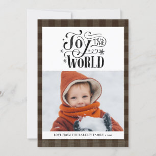 Modern bruin Buffalo geplakt vun script eenvoudig Feestdagenkaart