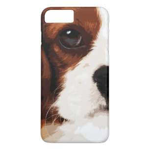 modern bruin Cavalier King Charles Spaniel iPhone 8 Plus / 7 Plus Hoesje