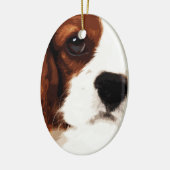 modern bruin Cavalier King Charles Spaniel Keramisch Ornament (Links)