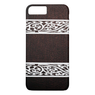 Modern bruin leder iPhone 8 plus / 7 plus hoesje