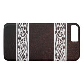 Modern bruin leder Case-Mate iPhone case (Achterkant (Horizontaal))