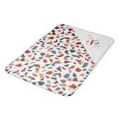 Modern Bruin Patroon Monogram Badmat (Gekanteld)
