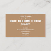 Modern bruin punch script klantenkaartje (Achterkant)