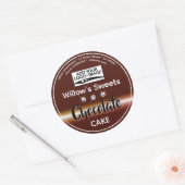 Modern bruin ruhinestone cupcake Cake Pastry Label (Envelop)