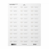 Modern Bruin Schreef Monogram Etiket (Full Sheet)