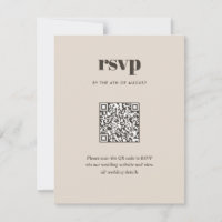 Modern Bruin Trendy Mix Match Wedding QR-code