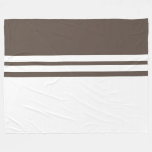 Modern Bruin Tweeling Wit Racing Strepen Kleur Blo Fleece Deken