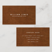 Modern bruin Visitekaartje met minimaal bruin lede (Voorkant / Achterkant)