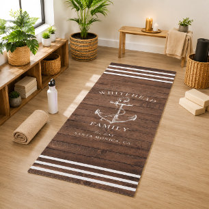 Modern Bruine Houten Anker Aangepaste Familie Yogamat