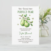 Modern Brunch Greenery Perfect Pear Vrijgezellenfe Kaart (Staand voorkant)