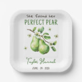 Modern Brunch Greenery Perfect Pear Vrijgezellenfe Papieren Bordje (Voorkant)