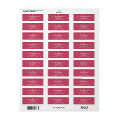 Modern Brush Handwritten Red Return Address Etiket (Full Sheet)