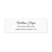 Modern Brush Handwritten Return Address Label (Voorkant)
