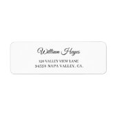 Modern Brush Handwritten Return Address Label (Voorkant)