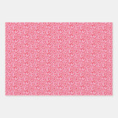 Modern Brush Heart Pink Red Pattern Inpakpapier Vel (Voorkant)