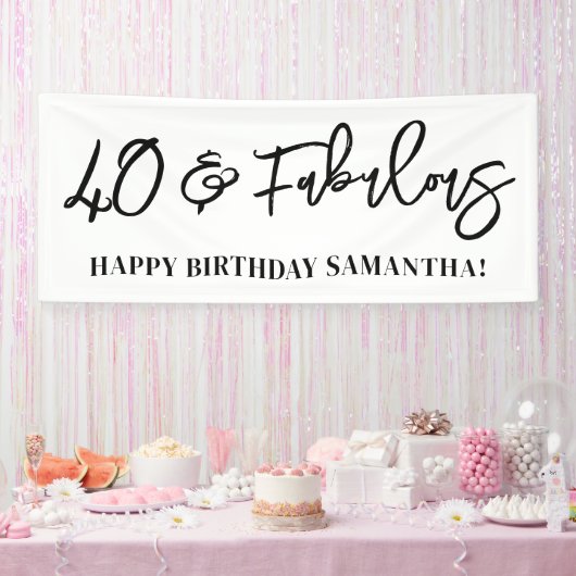 Modern Brush Script 40 en Fabulous Spandoek (Feest)