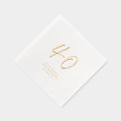 Modern Brush Script 40ste verjaardagsfeestje Folie Servetten (Rechts)