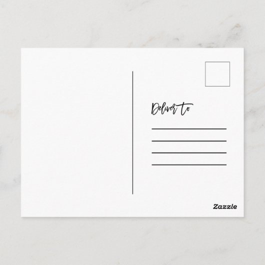 Modern Brush Script 4 foto's Sla de datum op Briefkaart (Achterkant)