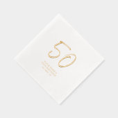 Modern Brush Script 50ste verjaardagsfeestje Folie Servetten (Rechts)