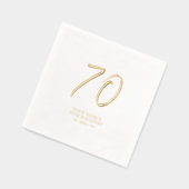 Modern Brush Script 70ste verjaardagsfeestje Folie Servetten (Links)